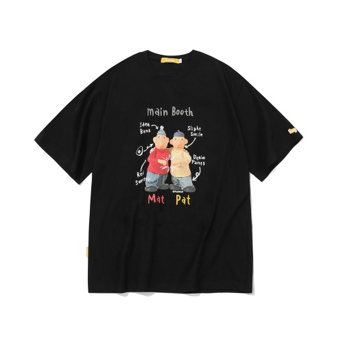 [Pat&amp;Mat] QnA T-shirt(BLACK)