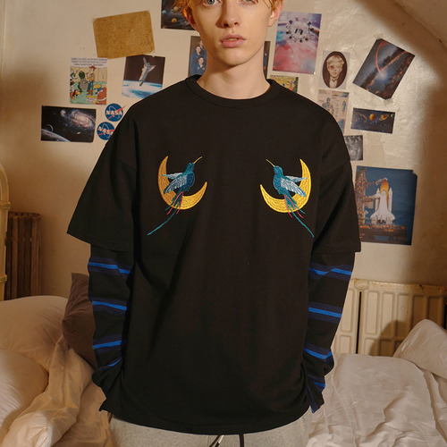 Bird Moon T-Shirt(BLACK)