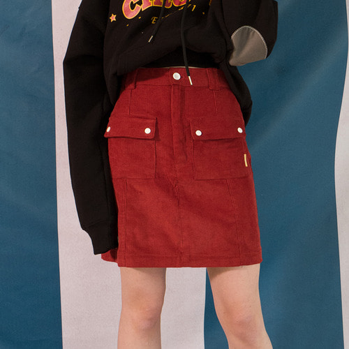 8F Corduroy Skirt(BRICK)