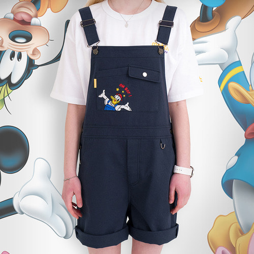 Mickey Mouse Overall Shorts(NAVY)