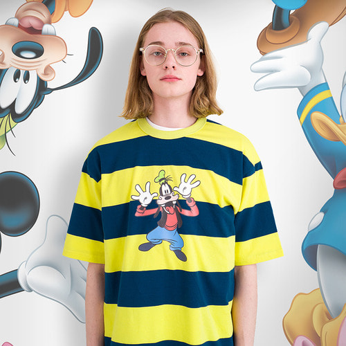 Mickey Mouse Stripe T-shirt(LIME)