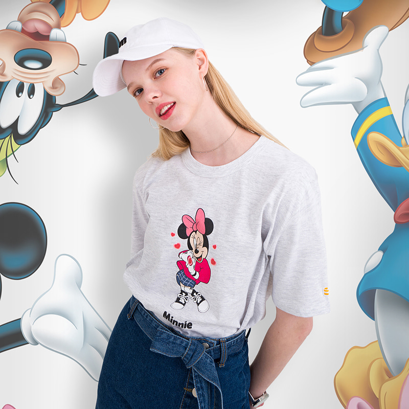 Mickey Mouse Family T-shirt(HEATHER GRAY)