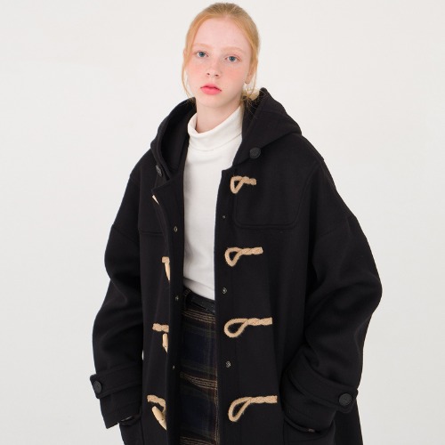 Oversized Duffle Coat(BLACK)