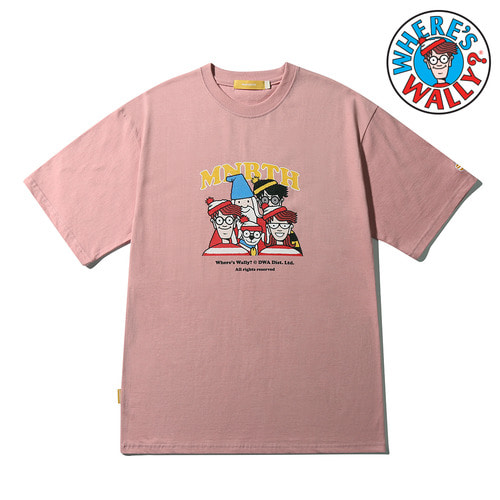 [MNBTH x Where is Wally?] Crew T-shirt(PINK)