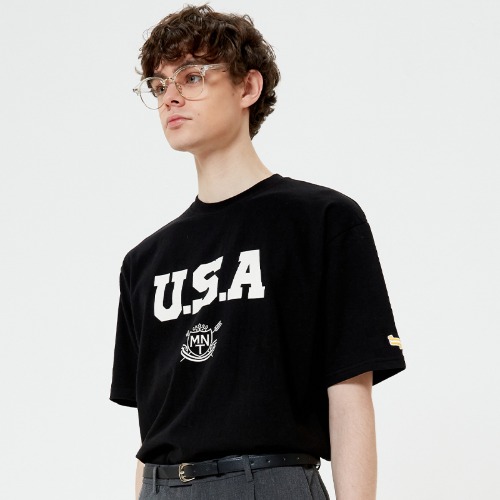 USA T-shirt(BLACK)