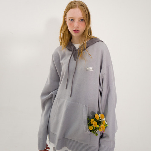 Neutral Oversized Hoodie Sweater(CLOUD GRAY)