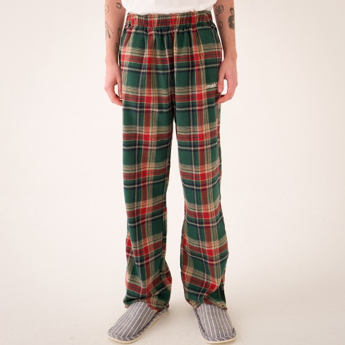 [X-mas] Check Pajama Pants(GREEN)