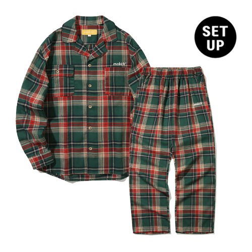 [X-mas] Check Pajama Set(GREEN)