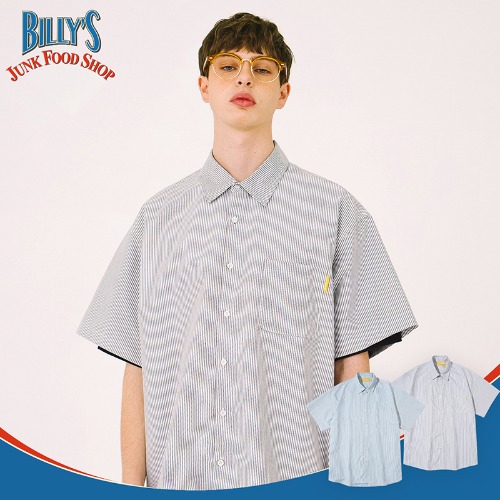 Billy&#039;s Oversized Stripe Shirts(GRAY)