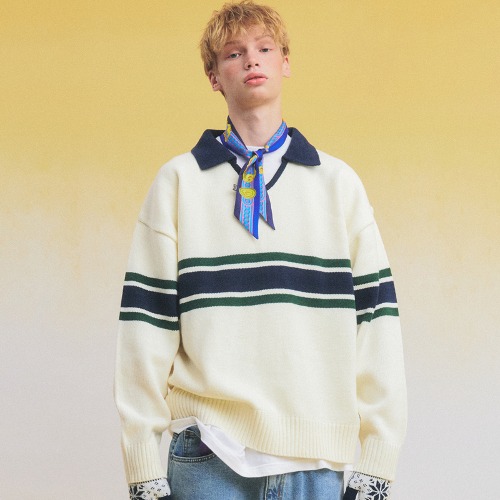 Academy Collor Sweater(IVORY)
