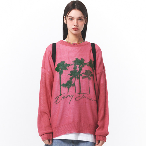 California Mesh Sweater(PINK)