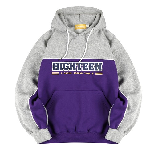 Highteen Piping Hood T-shirt(PURPLE)