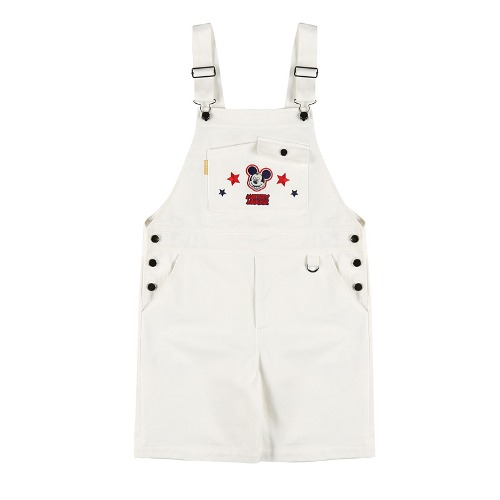 Mickey Mouse Overall Shorts(WHITE)