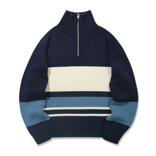 Pacific Half Zip-Up Sweater(NAVY)