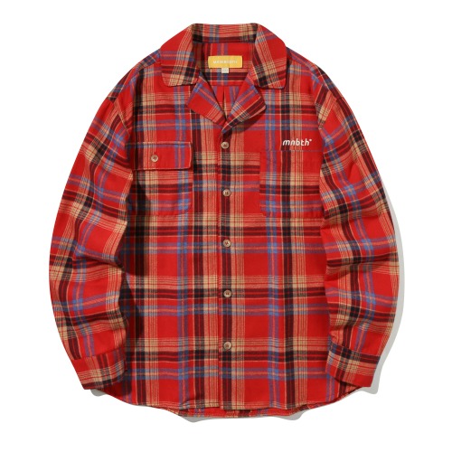 [X-mas] Check Pajama Shirts(RED)