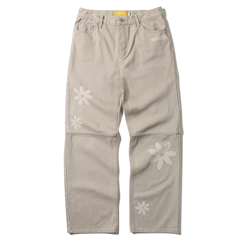 Flower Denim Pants(BEIGE)