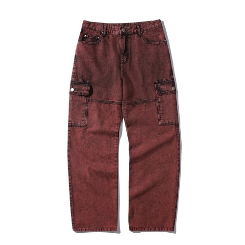 Color Washing Pants(RED)