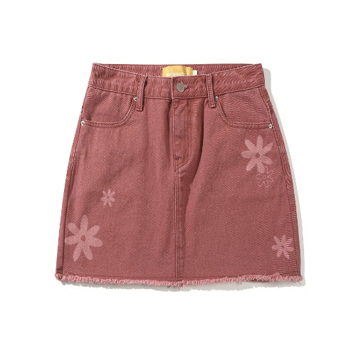 Flower Denim Skirt(PINK)