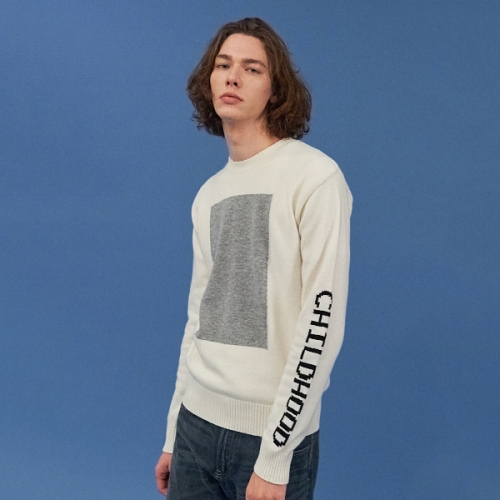 Square Block Sweater(IVORY)