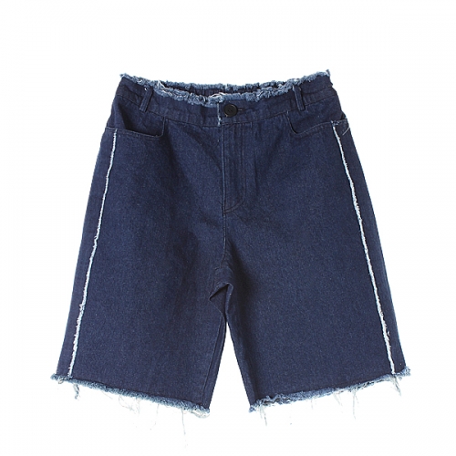 Glitch Denim Short Pants(INDIGO BLUE)