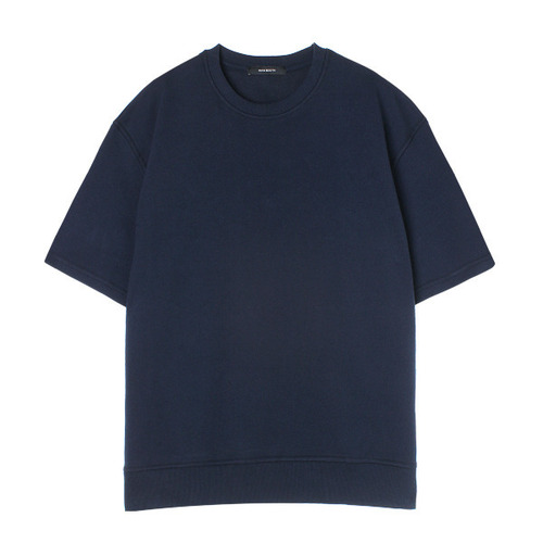 Oversized Short Sleeve Sweatshirt(NAVY)